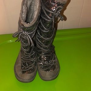 Girls Sequin Boots